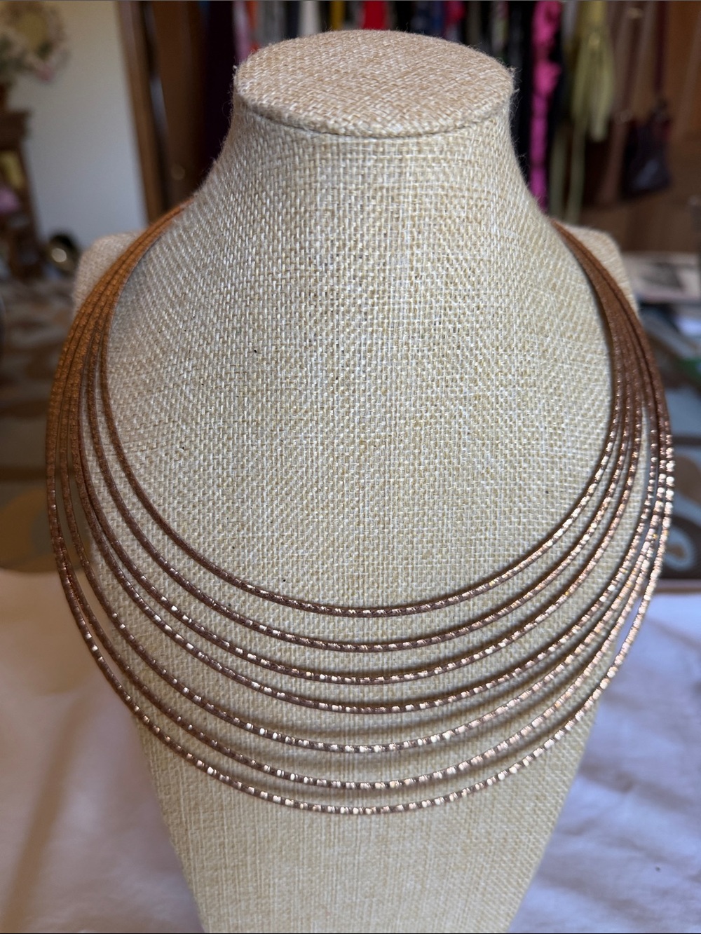 Dyadema Multi-Strand Bronze Gold  Necklace